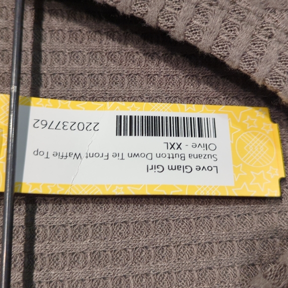 Love Glam Girl Suzana Button down top size XXL olive - Picture 3 of 3